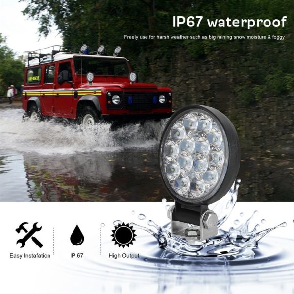 D0037 9.8W 10-30V DC 6000K 3 inch 14 LEDs Circle Offroad Truck Car Driving Light Work Light Spotlight Fog Light - Image 9
