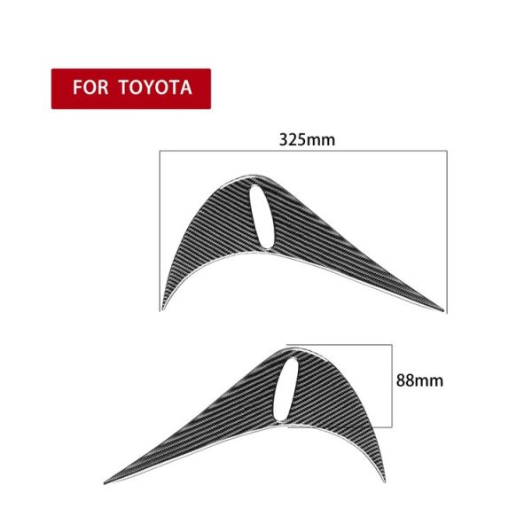 2 PCS / Set Carbon Fiber Car Back Lamp Eyebrow Decorative Sticker for Toyota GT86 / Subaru BRZ 2012-2016, Drop Glue Version - Image 2