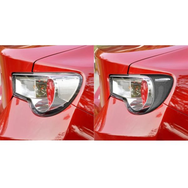 2 PCS / Set Carbon Fiber Car Back Lamp Eyebrow Decorative Sticker for Toyota GT86 / Subaru BRZ 2012-2016, Drop Glue Version - Image 6
