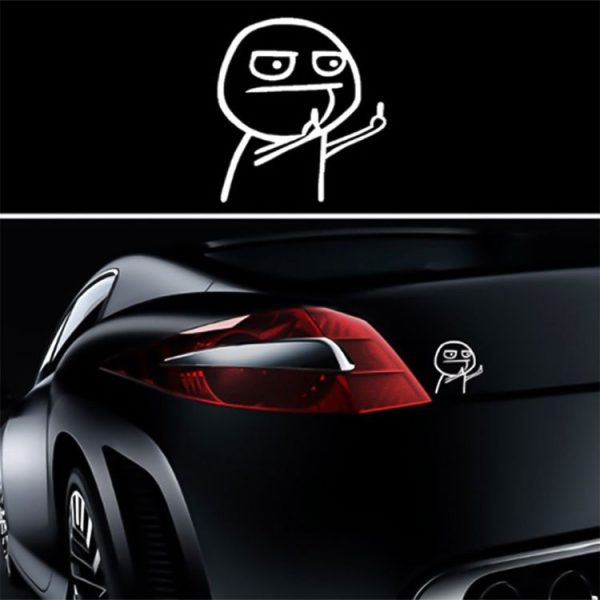 Car Cartoon Personality Decorative Sticker (White) - Image 3