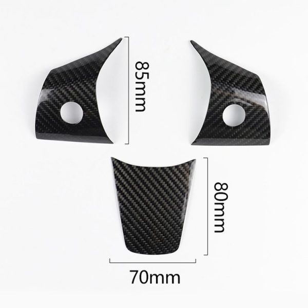3 PCS Car Carbon Fiber Steering Wheel Decorative Laminated for Tesla Model 3 - Image 3
