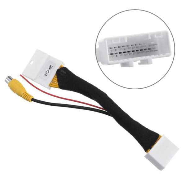Renault Car 24Pin Video Input Switch Reverse Parking Camera RCA Adapter Cable