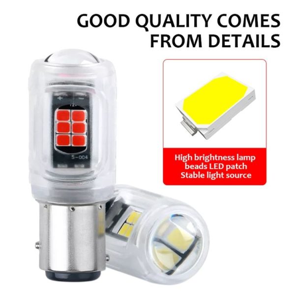 2pcs 1157 DC12V / 2.16W / 0.18A / 480LM Car LED Brake Light (White Light) - Image 2