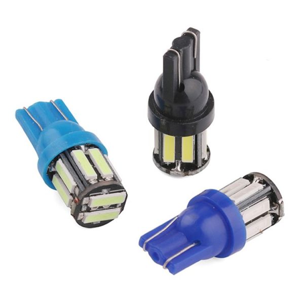 10pcs T10 DC12V / 0.96W / 0.08A Car Clearance Light 10LEDs SMD-7020 Lamp Beads (Blue Light) - Image 4