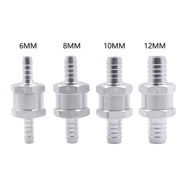 Car 8mm Aluminium Alloy Fuel Petrol One Way Non Return Check Valve - Image 4