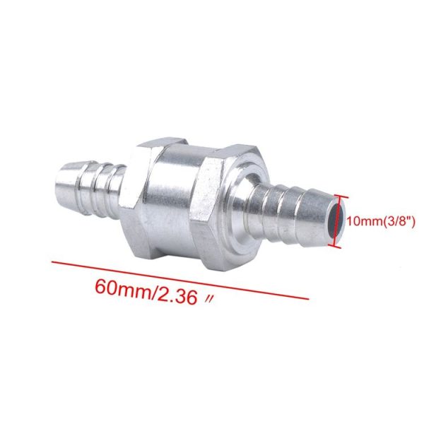 Car 10mm Aluminium Alloy Fuel Petrol One Way Non Return Check Valve - Image 2
