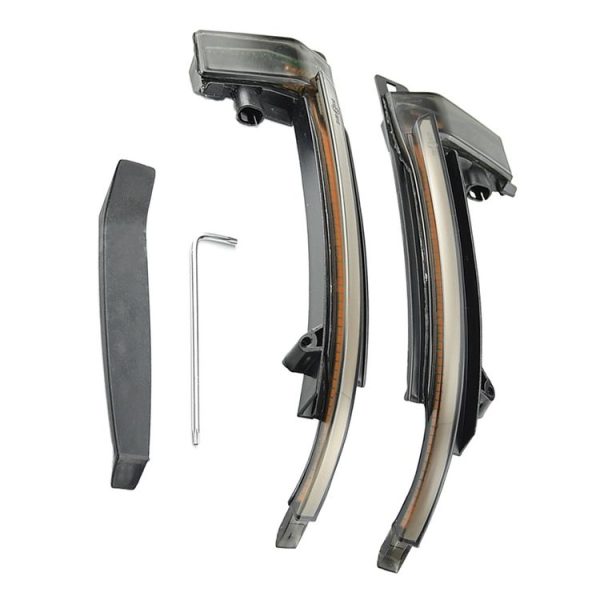 1 Pair For Audi A4 B8 Car Dynamic LED Turn Signal Light Rearview Mirror Flasher Water Blinker (Transparent Black) - Image 4