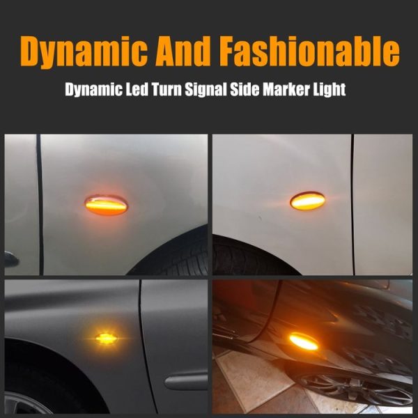 2pcs For Peugeot 1007 Car Dynamic LED Fender Side Light 817300H010 (Transparent) - Image 7