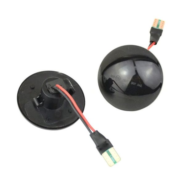 2pcs For Land Rover Range Rover L322 2002-2012 Car Dynamic LED Fender Side Light (Transparent Black) - Image 2