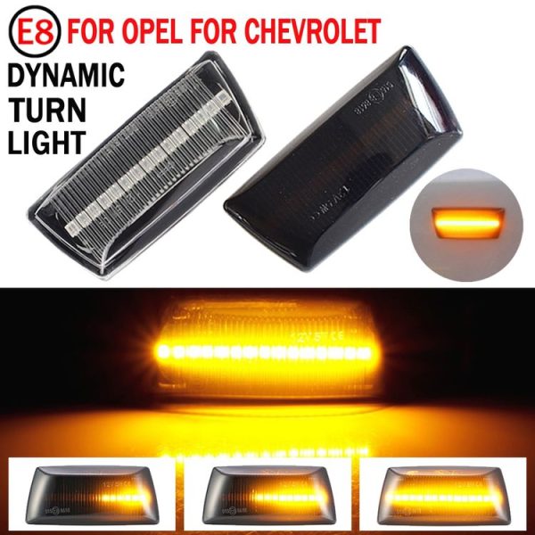 2pcs For Chevrolet Cruze 2009-2014 Car Dynamic LED Fender Side Light 1713423 (Transparent Black) - Image 5