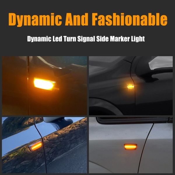 2pcs For Chevrolet Cruze 2009-2014 Car Dynamic LED Fender Side Light 1713423 (Transparent Black) - Image 6