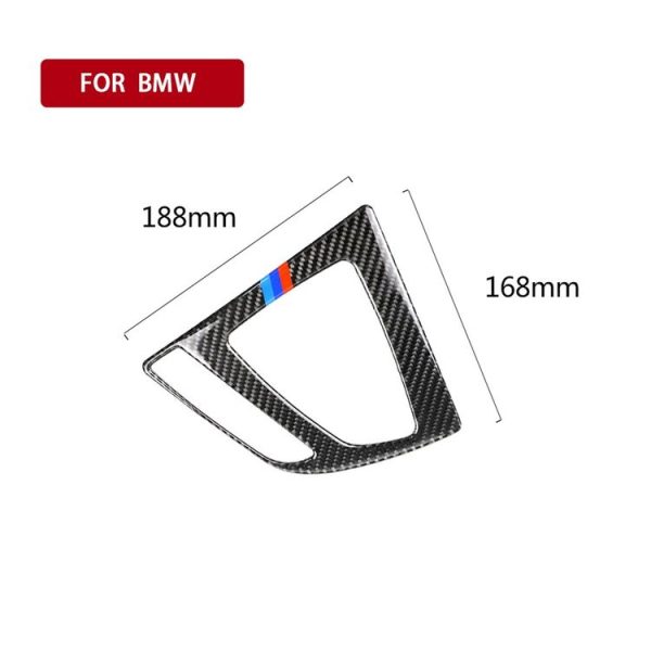 Three Color Carbon Fiber Car Gear Panel Decorative Sticker for BMW (F30) 2013-2017 / (F34) 2013-2017, Sutible for Left Driving - Image 4