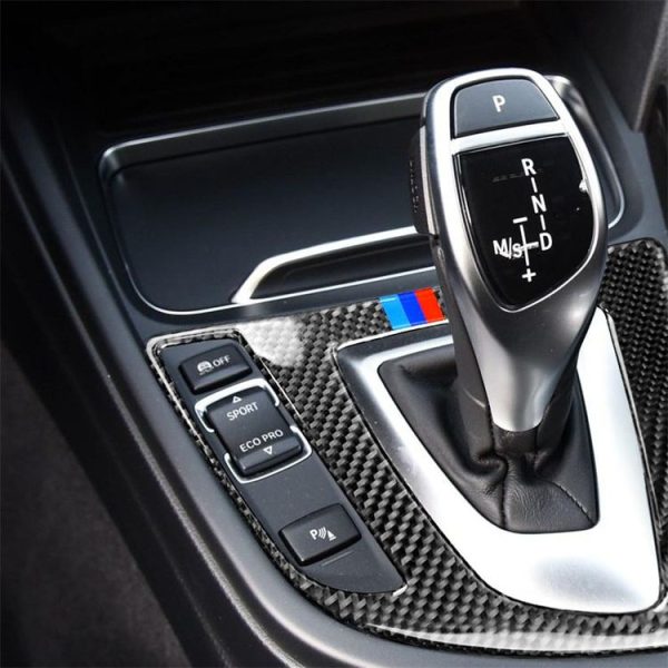 Three Color Carbon Fiber Car Gear Panel Decorative Sticker for BMW (F30) 2013-2017 / (F34) 2013-2017, Sutible for Left Driving - Image 5