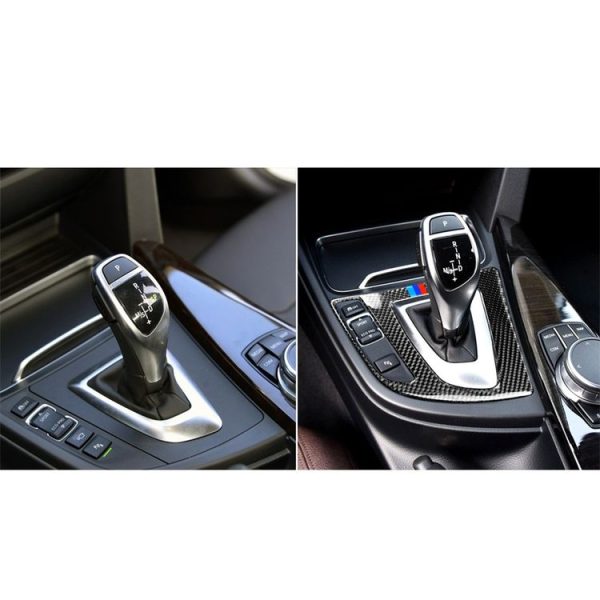Three Color Carbon Fiber Car Gear Panel Decorative Sticker for BMW (F30) 2013-2017 / (F34) 2013-2017, Sutible for Left Driving - Image 6