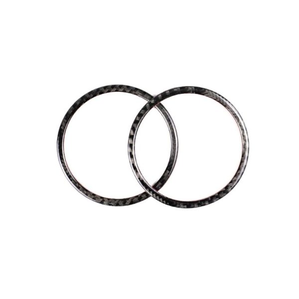 Carbon Fiber Car Horn Circle Decorative Sticker for BMW E90 / E84 / 320i / 325i - Image 2