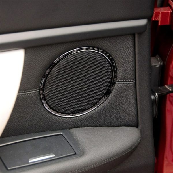 Carbon Fiber Car Horn Circle Decorative Sticker for BMW E90 / E84 / 320i / 325i - Image 5