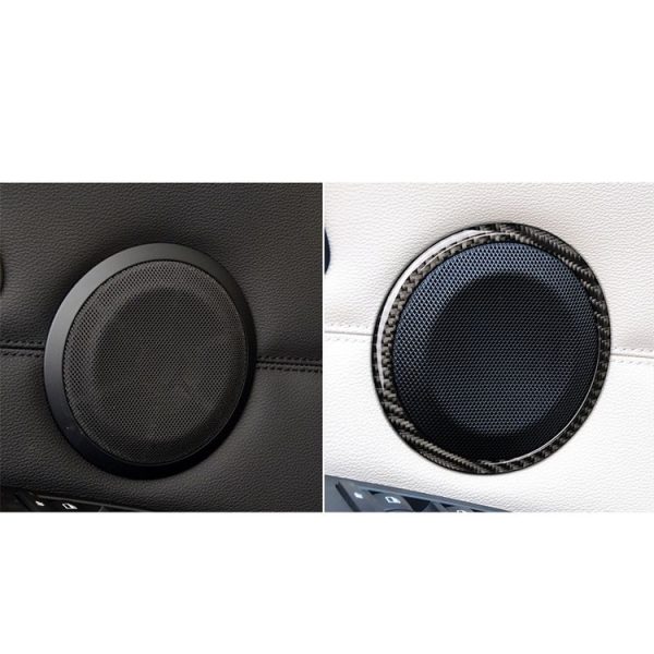 Carbon Fiber Car Horn Circle Decorative Sticker for BMW E90 / E84 / 320i / 325i - Image 6