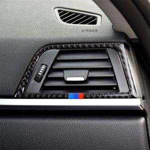 Three Color Carbon Fiber Car Copilot Air Outlet Decorative Sticker for BMW (F30) 2013-2015 / (F34) 2013-2016, Left Drive