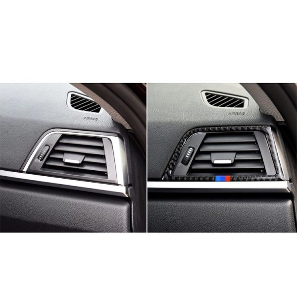 Three Color Carbon Fiber Car Copilot Air Outlet Decorative Sticker for BMW (F30) 2013-2015 / (F34) 2013-2016, Left Drive - Image 6