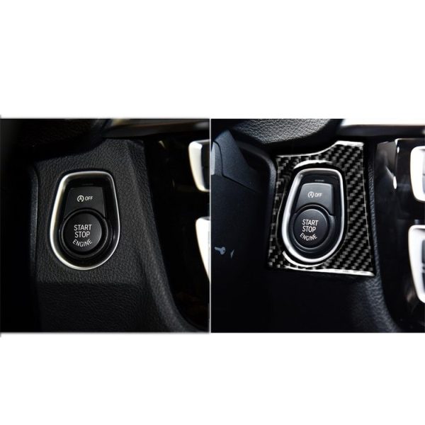 Carbon Fiber Car Key Hole Decorative Sticker for BMW F30 2013-2018 / F34 2013-2017, Sutible for Left Driving - Image 6