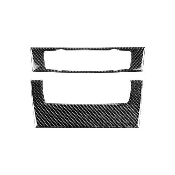 Carbon Fiber Car Central Control CD Panel Decorative Sticker for BMW E90 / E92 2005-2012, High Edition without Hole - Image 2