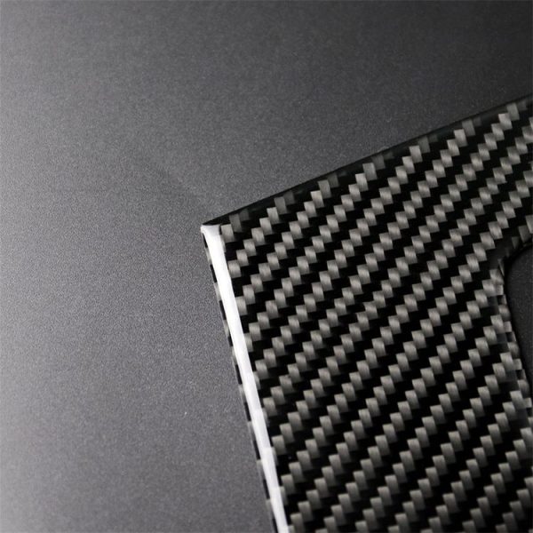 Carbon Fiber Car Central Control CD Panel Decorative Sticker for BMW E90 / E92 2005-2012, High Edition without Hole - Image 3