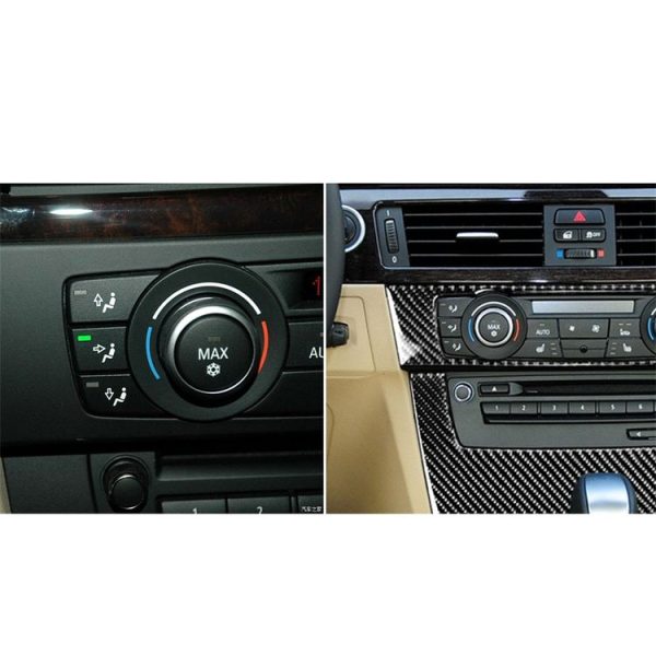 Carbon Fiber Car Central Control CD Panel Decorative Sticker for BMW E90 / E92 2005-2012, High Edition without Hole - Image 6