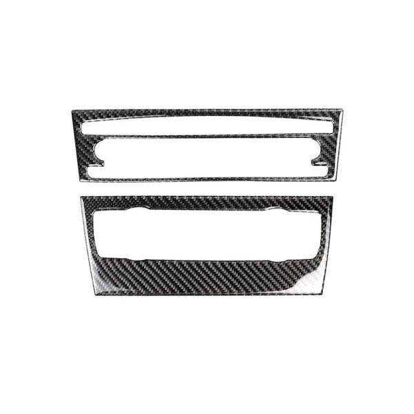 Carbon Fiber Car Central Control CD Panel Decorative Sticker for BMW E90 / E92 2005-2012, Non Navigation without Hole - Image 2