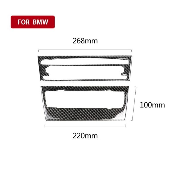 Carbon Fiber Car Central Control CD Panel Decorative Sticker for BMW E90 / E92 2005-2012, Non Navigation without Hole - Image 5