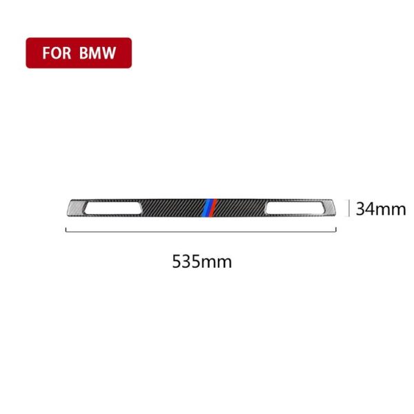 Three Color Carbon Fiber Car Right Driving Middle Control Decorative Sticker for BMW E90 / E92 / E93 2005-2012 - Image 5
