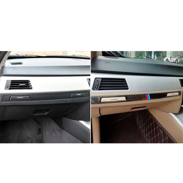 Three Color Carbon Fiber Car Right Driving Middle Control Decorative Sticker for BMW E90 / E92 / E93 2005-2012 - Image 6