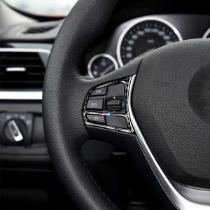 Three Color Carbon Fiber Car Steering Wheel Key Frame Decorative Sticker for BMW F20 2012-2018 / F21 2014-2018 / F30 / F34 2013-2018 / F32 2013-2018