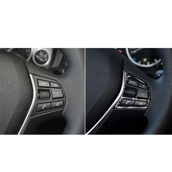 Three Color Carbon Fiber Car Steering Wheel Key Frame Decorative Sticker for BMW F20 2012-2018 / F21 2014-2018 / F30 / F34 2013-2018 / F32 2013-2018 - Image 5
