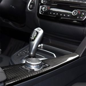 Mould Pressing Edition Carbon Fiber Car Multi-Media Panel Decorative Sticker for BMW F30 2013-2018 / F34 2014-2018 / F33 F36 2014-2018, Sutible for Left Driving