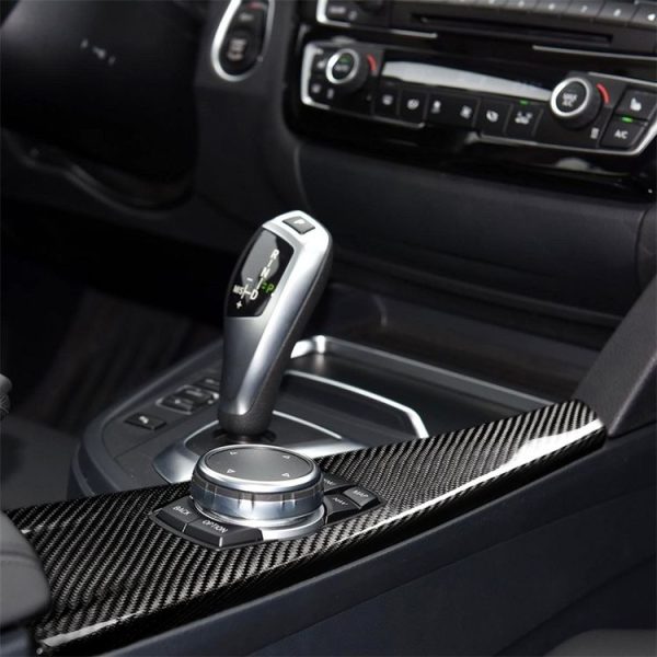 Mould Pressing Edition Carbon Fiber Car Multi-Media Panel Decorative Sticker for BMW F30 2013-2018 / F34 2014-2018 / F33 F36 2014-2018, Sutible for Left Driving