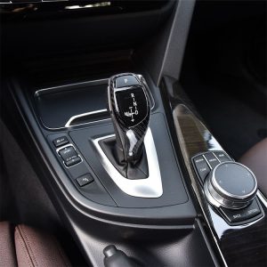 B Edition Carbon Fiber Car Hand Brake Handle Decorative Sticker for BMW F20 F30 F31 F34 (2012-2017), Sutible for Left Driving