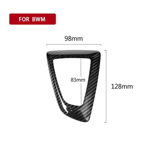 Carbon Fiber Car Gear Cover Decorative Sticker for BMW 1 / 2 / 3 / 4 Series, Suitable for Left Driving - Image 4