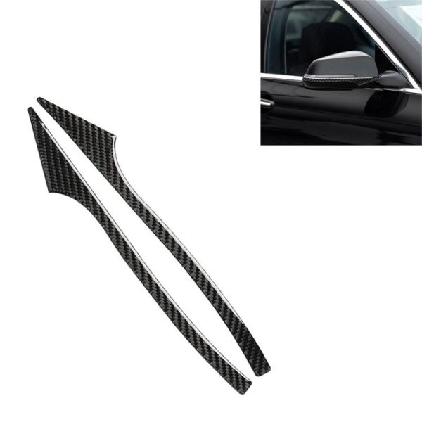 Carbon Fiber Car Rearview Mirror Bumper Strip Decorative Sticker for BMW 5 Series E60 2008-2010 / F10 2011-2017 / F07 2010-2015 / F01 2010-2015