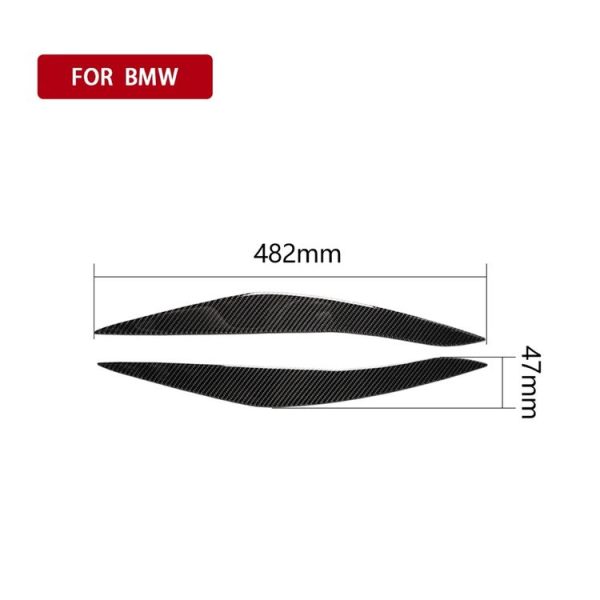 Carbon Fiber Car Lamp Eyebrow Decorative Sticker for BMW 5 Series F10 2010-2013 - Image 5