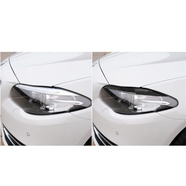 Carbon Fiber Car Lamp Eyebrow Decorative Sticker for BMW 5 Series F10 2010-2013 - Image 6