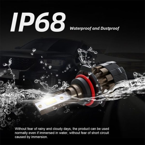 2 PCS KINGSOFE 9006 / HB4 DC9-36V / 18W / 6000K / 2000LM IP68 Car LED Headlight Lamps - Image 3