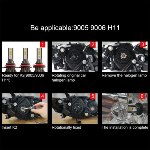 2 PCS KINGSOFE 9006 / HB4 DC9-36V / 18W / 6000K / 2000LM IP68 Car LED Headlight Lamps - Image 8