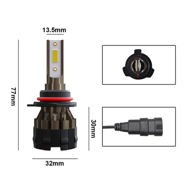2 PCS KINGSOFE 9006 / HB4 DC9-36V / 18W / 6000K / 2000LM IP68 Car LED Headlight Lamps - Image 9
