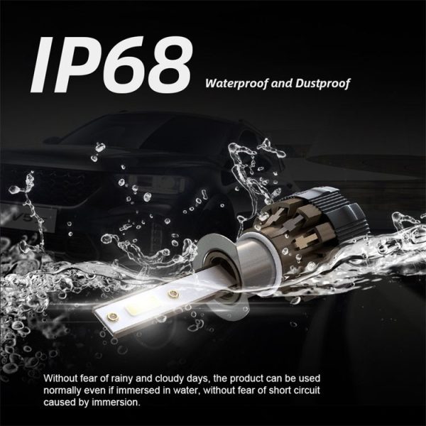 2 PCS KINGSOFE H1 DC9-36V / 18W / 6000K / 2000LM IP68 Car LED Headlight Lamps - Image 3
