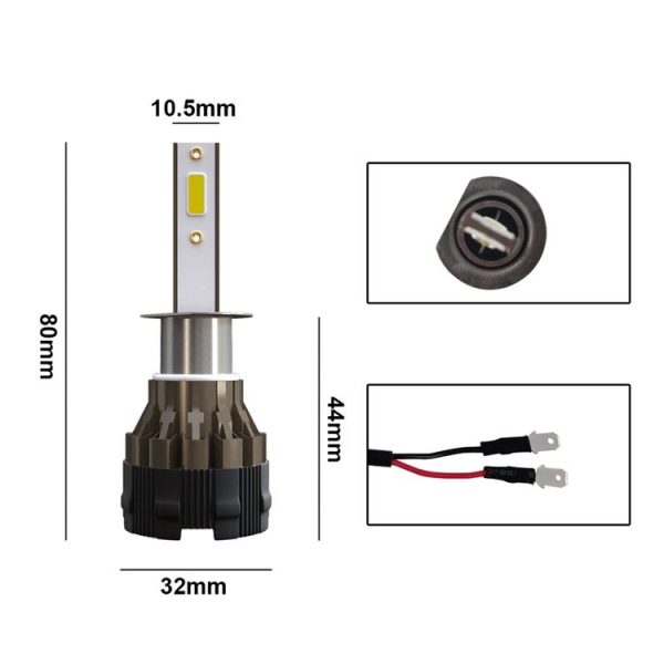 2 PCS KINGSOFE H1 DC9-36V / 18W / 6000K / 2000LM IP68 Car LED Headlight Lamps - Image 9