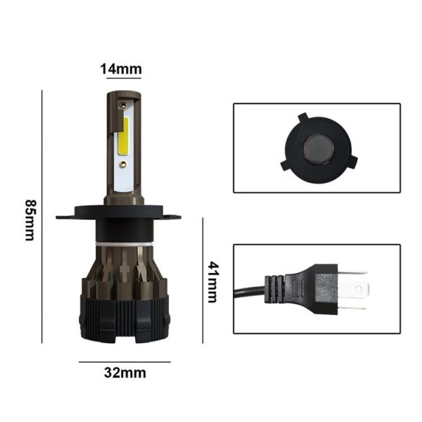 2 PCS KINGSOFE H4 / HB2 / 9003 DC9-36V / 18W / 6000K / 2000LM IP68 Car LED Headlight Lamps - Image 9