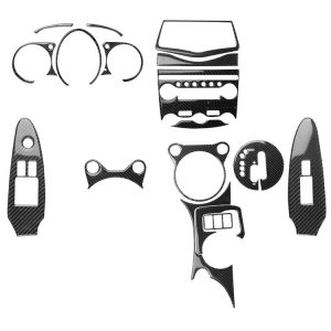 17 in 1 Car Carbon Fiber Whole Vehicle Decorative Sticker for Nissan 370Z Z34 2009-, Left Drive
