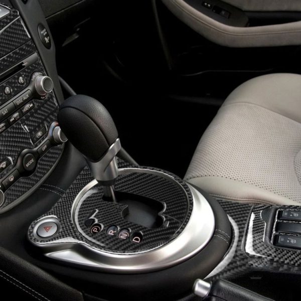 10 in 1 Car Carbon Fiber Central Control Gear Position Multimedia Decorative Sticker for Nissan 370Z Z34 2009-, Left Drive - Image 5