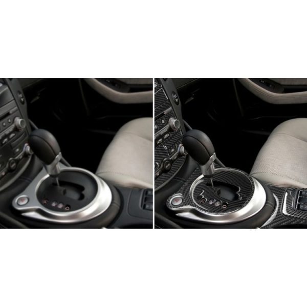 10 in 1 Car Carbon Fiber Central Control Gear Position Multimedia Decorative Sticker for Nissan 370Z Z34 2009-, Left Drive - Image 6