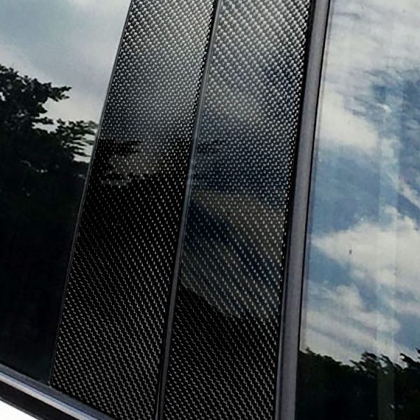 Car Carbon Fiber B Pillar Decorative Sticker for BMW X6 E71 2009-2013, Left and Right Drive Universal - Image 3